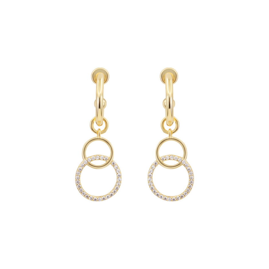 Women Sibilla Slim Round Blue Earring