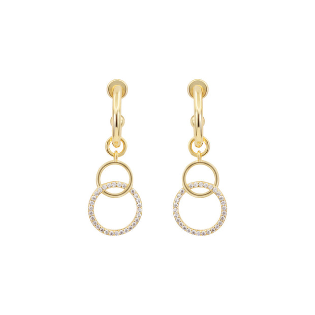 Women Sibilla Slim Round Blue Earring