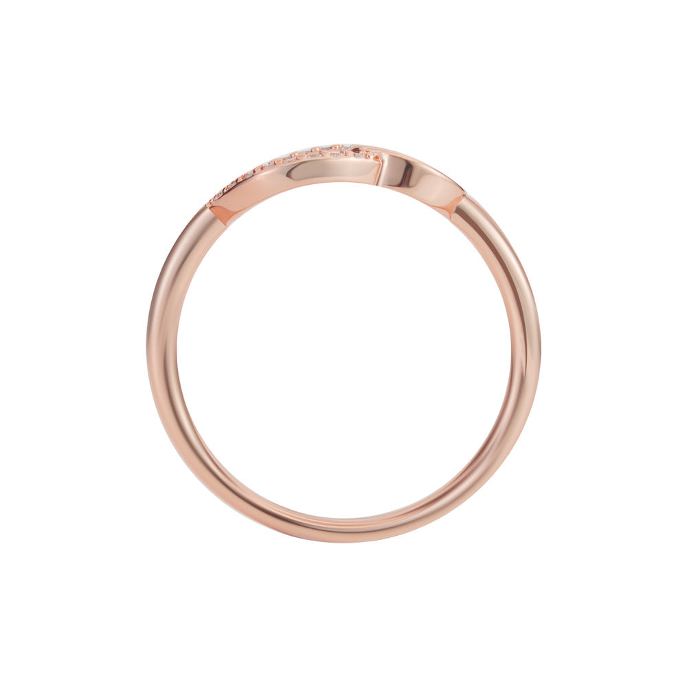 Women Sibilla Slim Round Rose Gold Ring