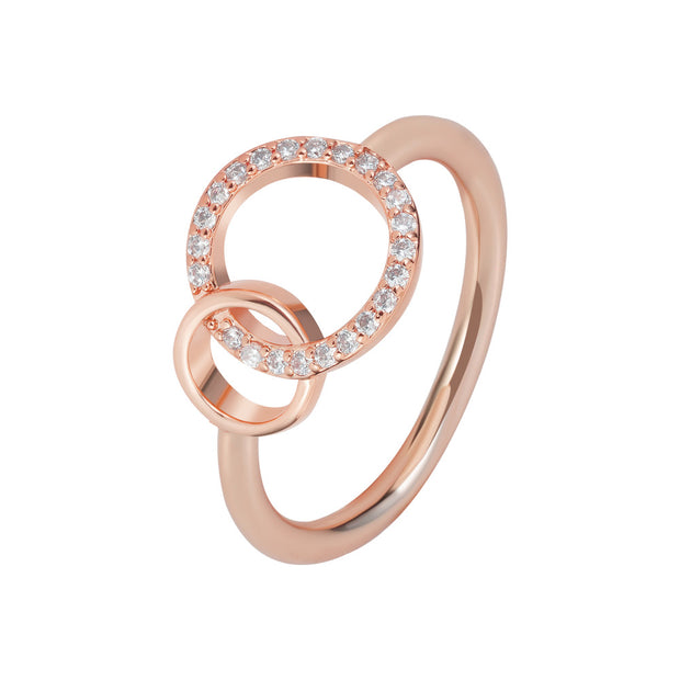 Women Sibilla Slim Round Rose Gold Ring