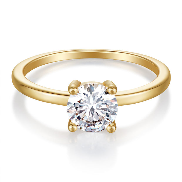 Women Solitaire Crystal Ring