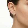 Women Orietta O Crossed Blue Earring
