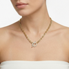 Women Orietta O Crossed Blue Necklace