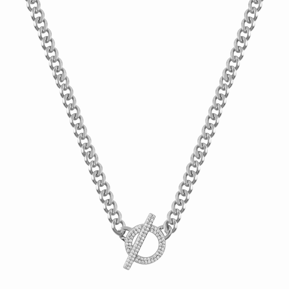 Women Orietta O Crossed White Necklace