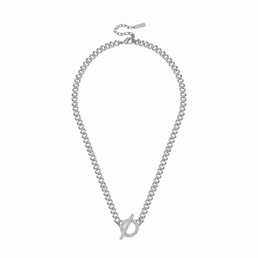 Women Orietta O Crossed White Necklace