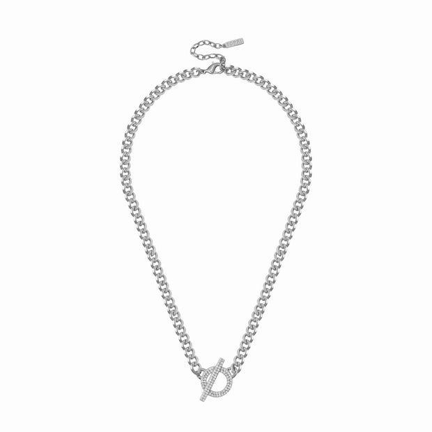 Women Orietta O Crossed White Necklace