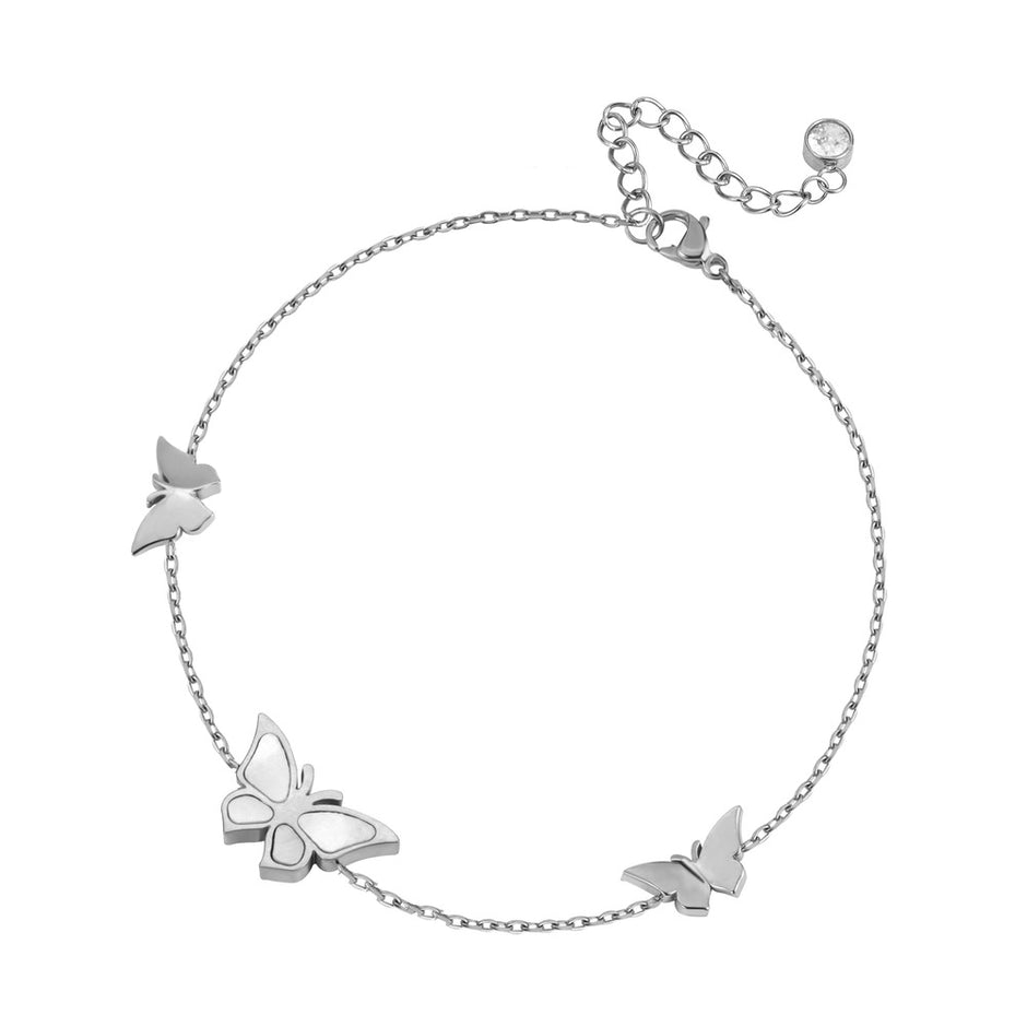Women Bettina ButterFly Silver Bracelet