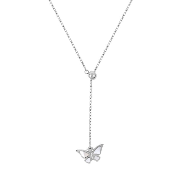 Women Bettina ButterFly Silver Necklace