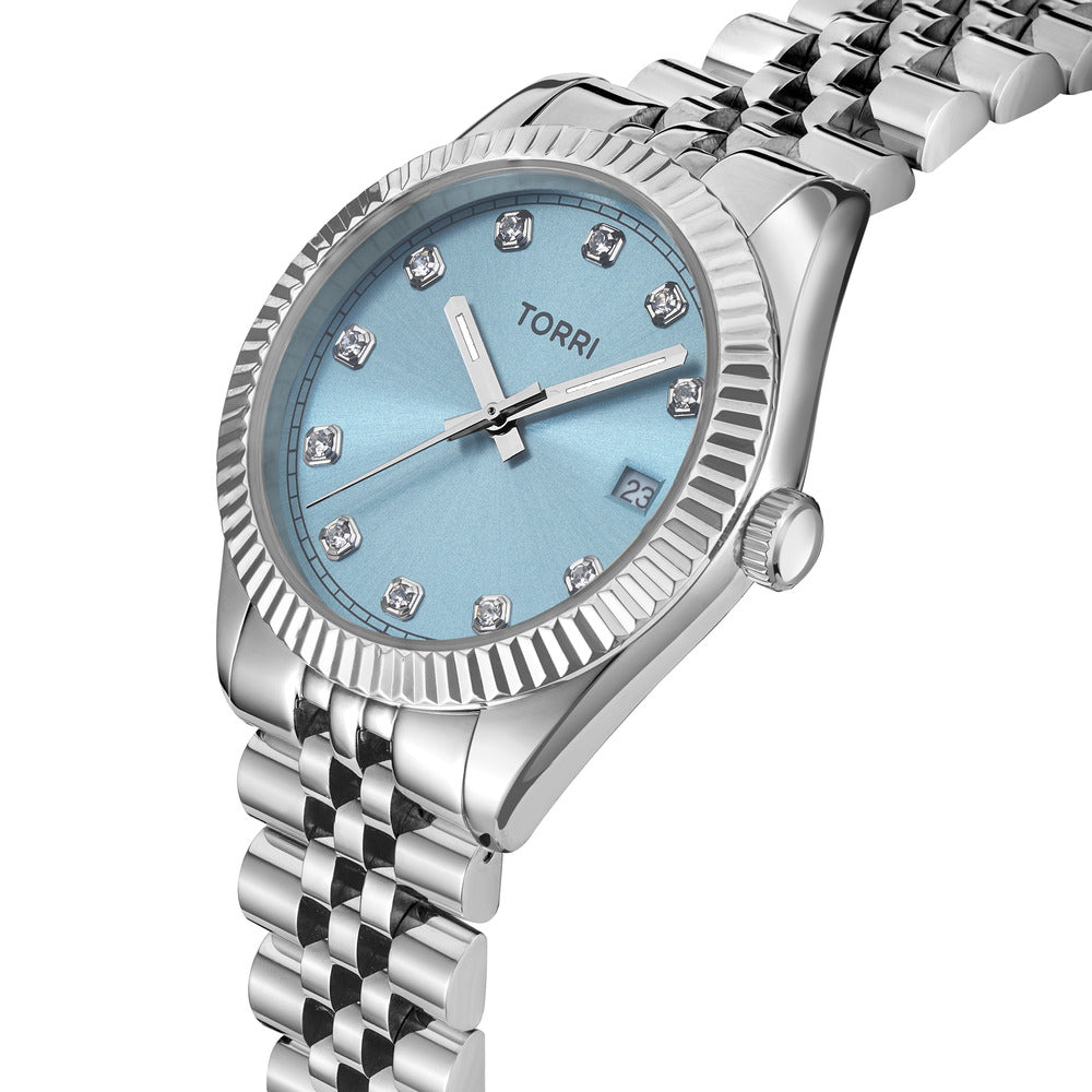 Women Silver 34mm Watch