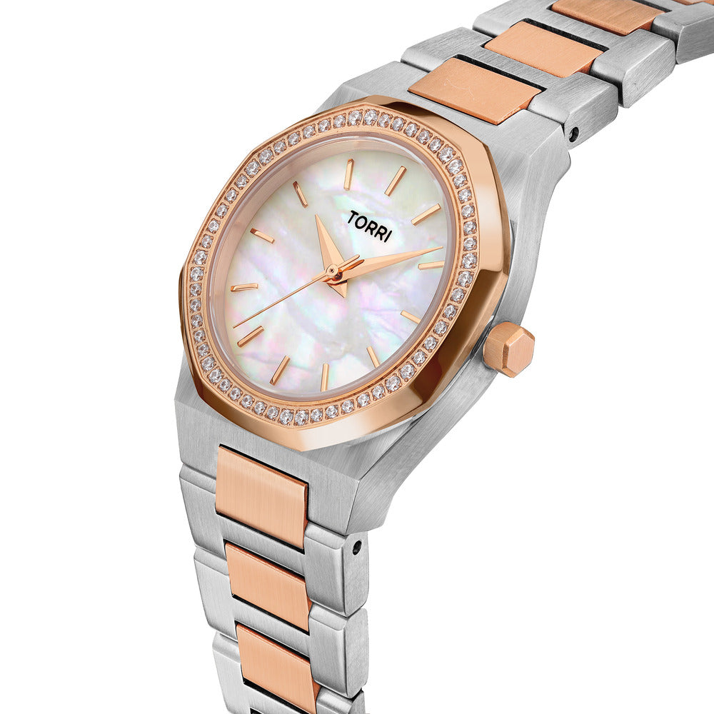 Women Silver/Rose Gold 28mm Watch