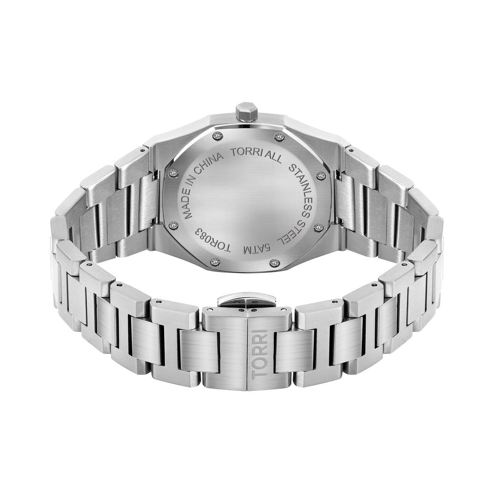 Men 38mm Silver Watch