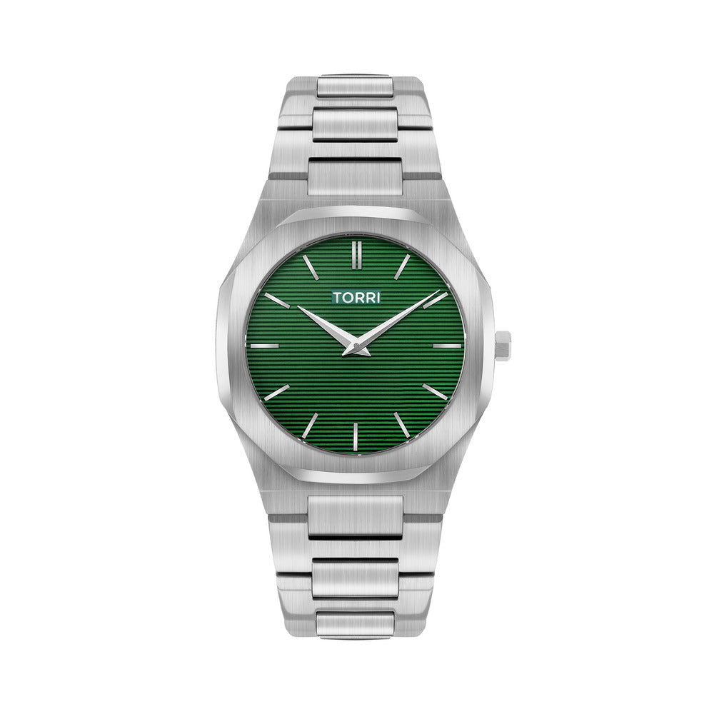 Men 38mm Silver Watch