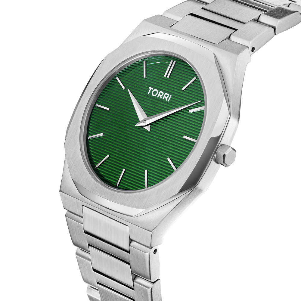 Men 38mm Silver Watch