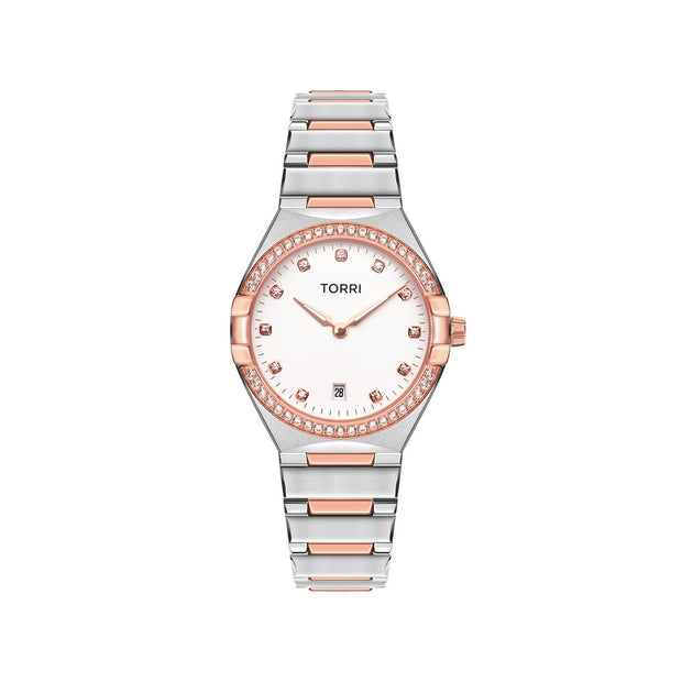 Women Manuel Two Tone Watch
