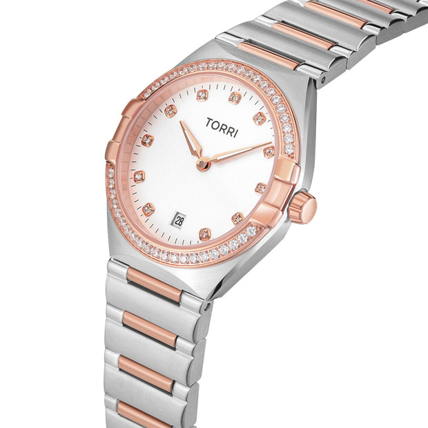 Women Manuel Two Tone Watch