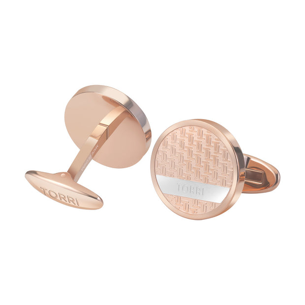 Men Elpidio Rose Gold Cufflink