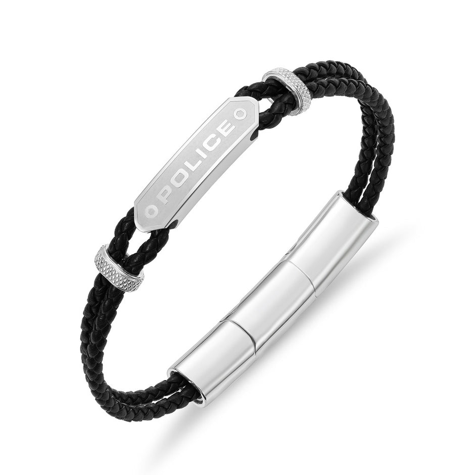 Men Twincord Black Bracelet