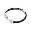 Men Twincord Black Bracelet