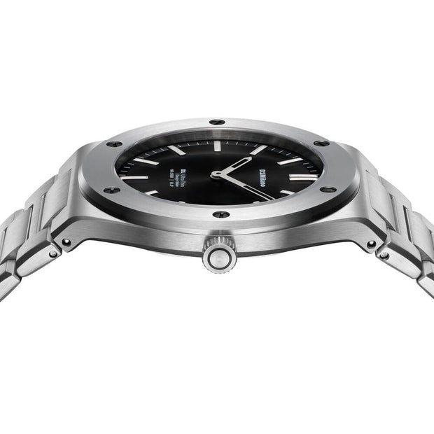 Men Ultra Thin 1970 Silver Watch
