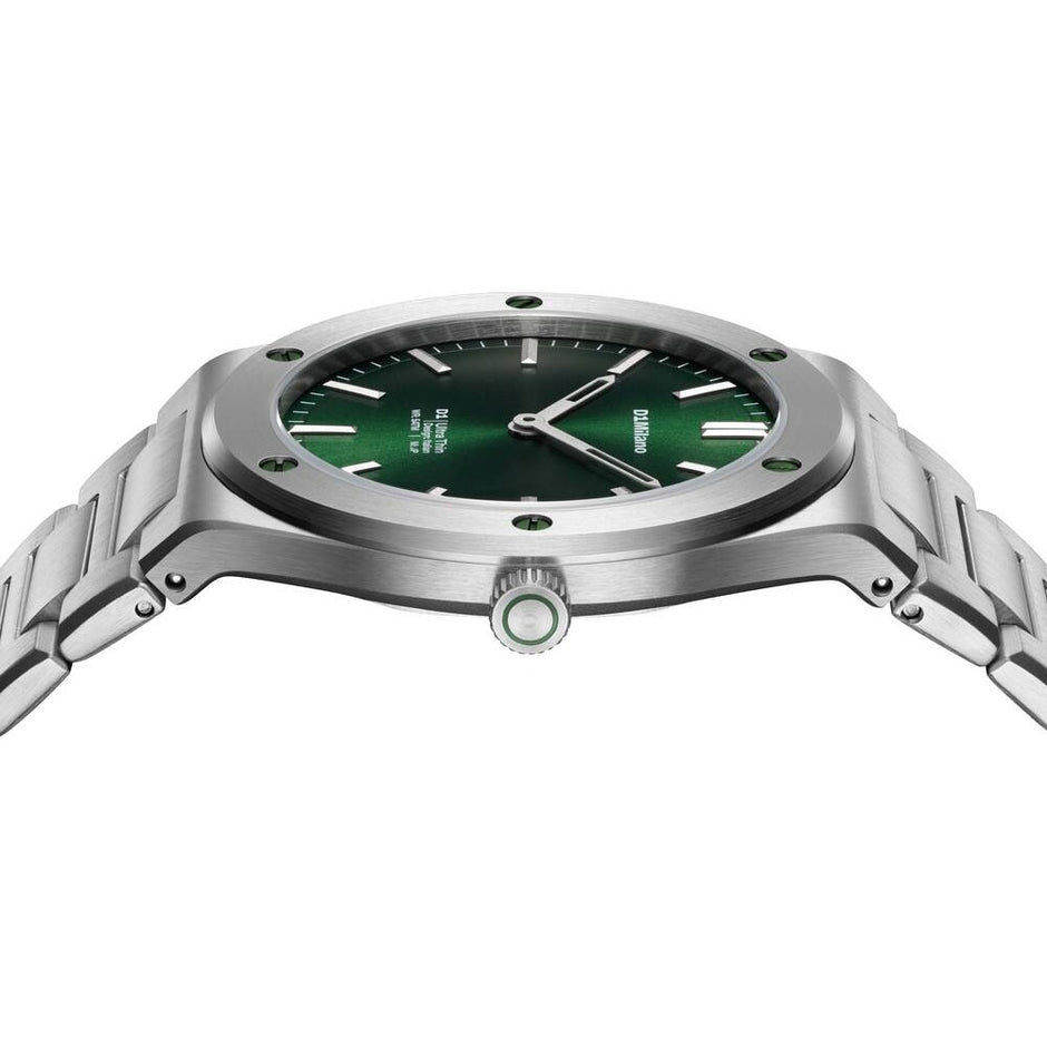 Men Ultra Thin 1970 Silver Watch