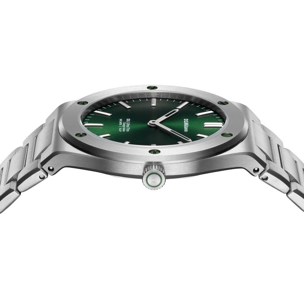 Men Ultra Thin 1970 Silver Watch