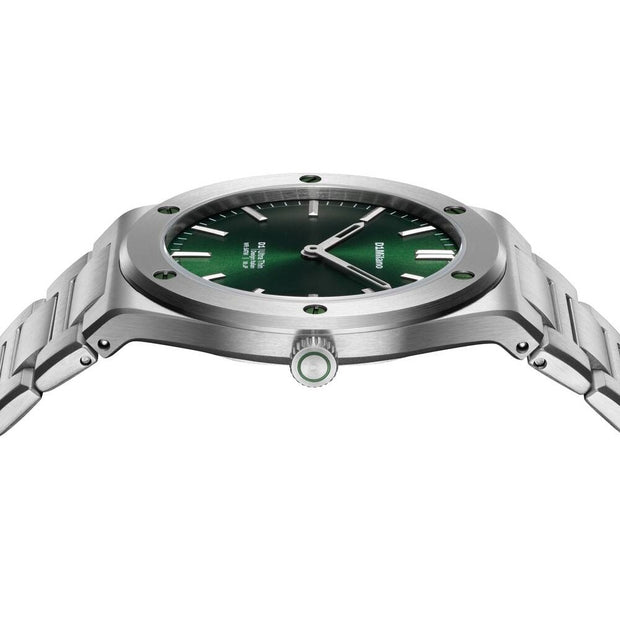 Men Ultra Thin 1970 Silver Watch