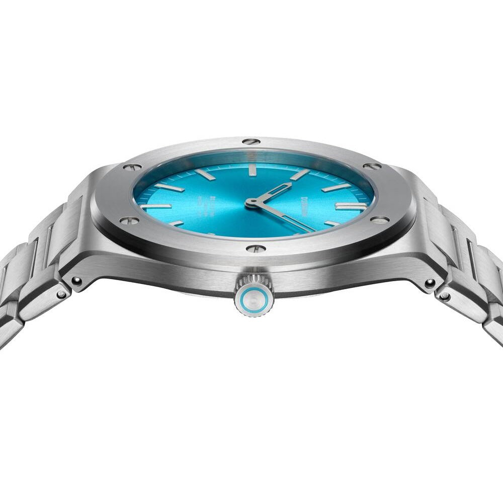 Men Ultra Thin 1970 Silver Watch