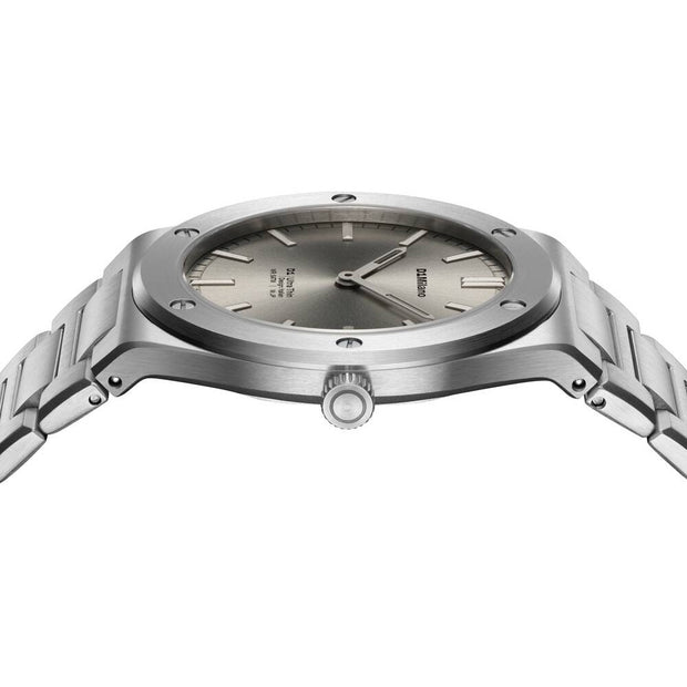 Men Ultra Thin 1970 Silver Watch