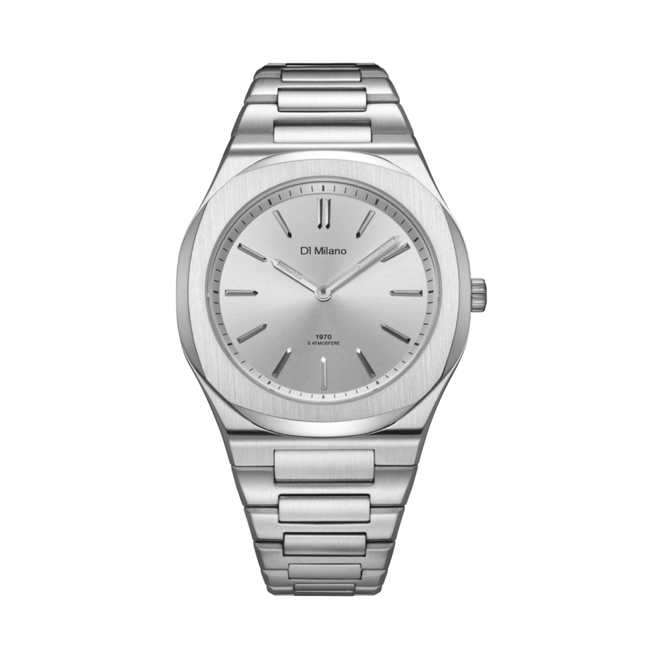 Unisex Groovy Silver Watch