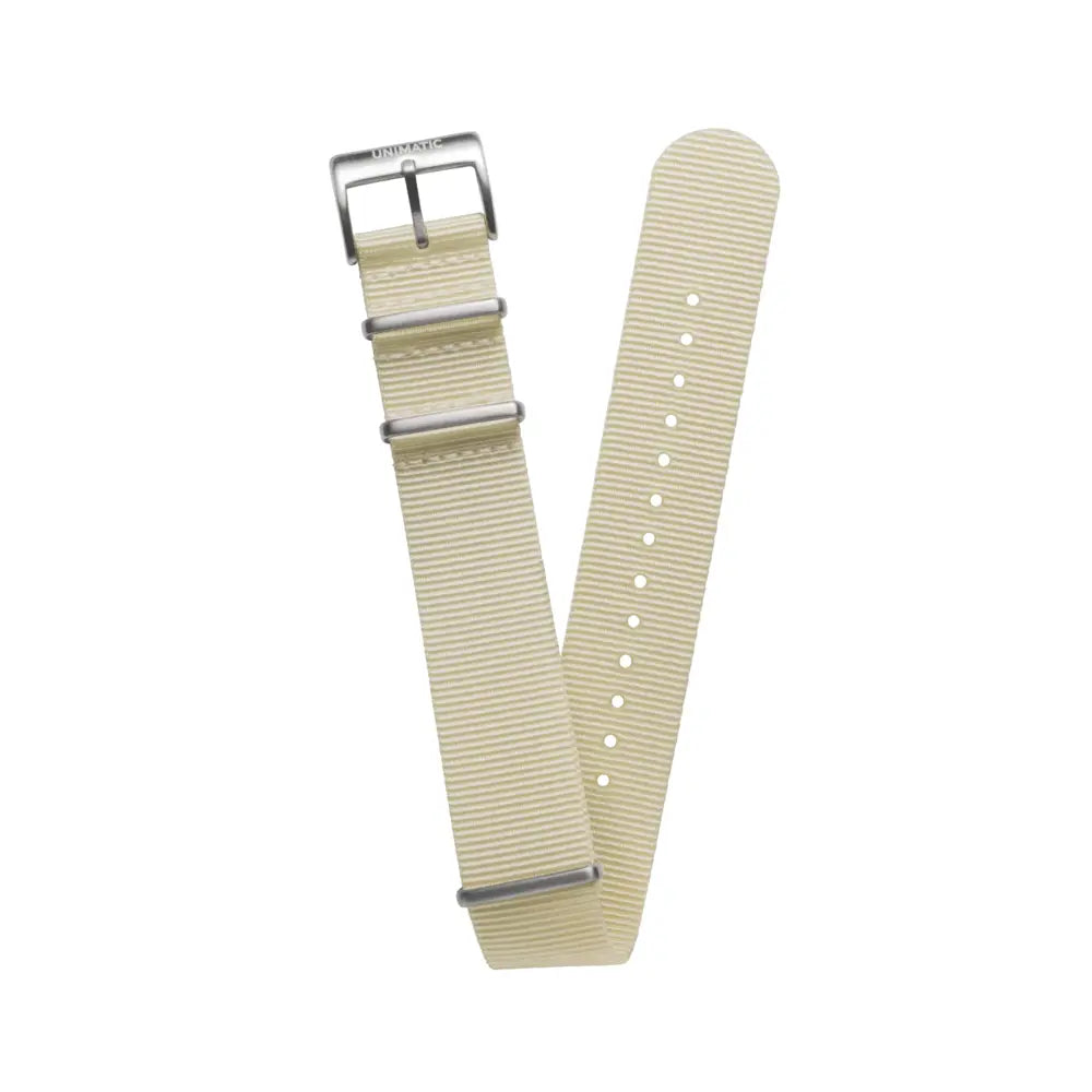 Men Nylon Nato Stainless Steel Strap Vanilla