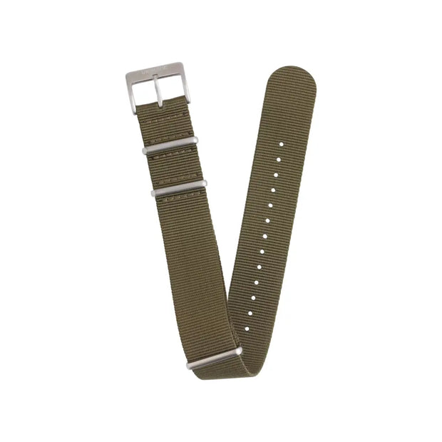 Men Nylon Nato Stainless Steel Strap Olive