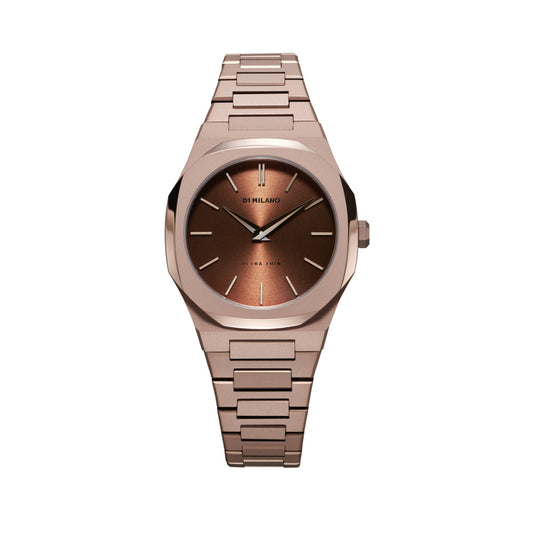 Women Ultra Thin Brown 34mm Watch