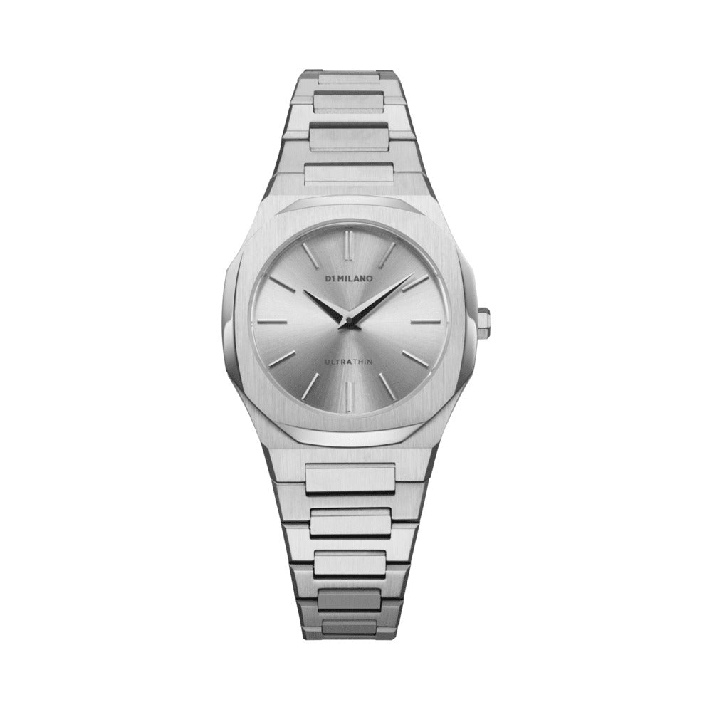 Women Ultra Thin Silver 30mm Watch