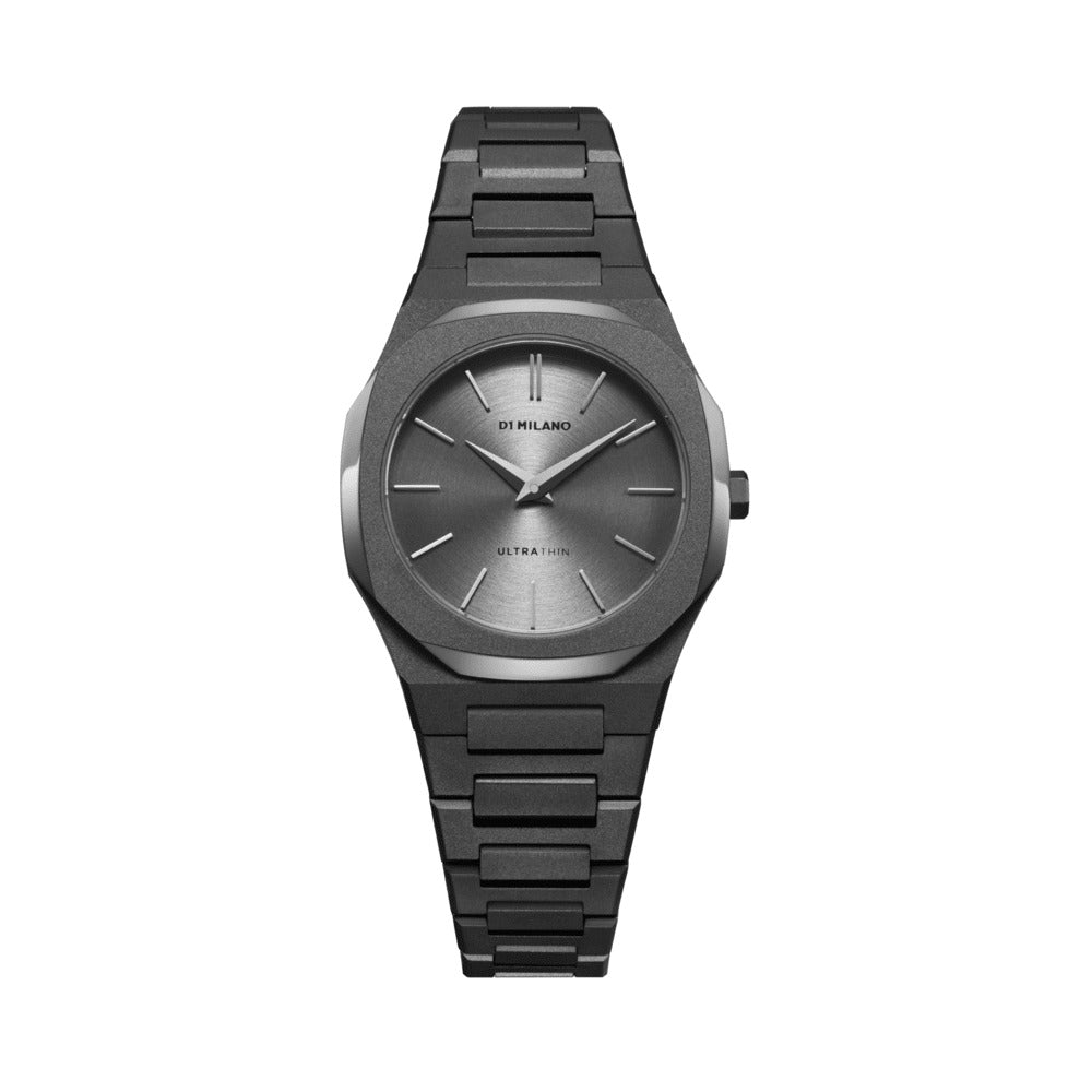 Women Ultra Thin Black 30mm Watch