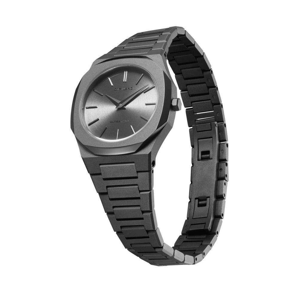 Women Ultra Thin Black 30mm Watch