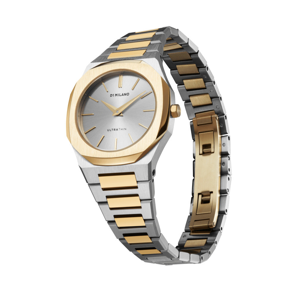 Ultra Thin Women 30mm Gold/Silver Watch