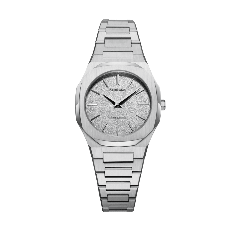 Women Ultra Thin Silver 30mm Watch