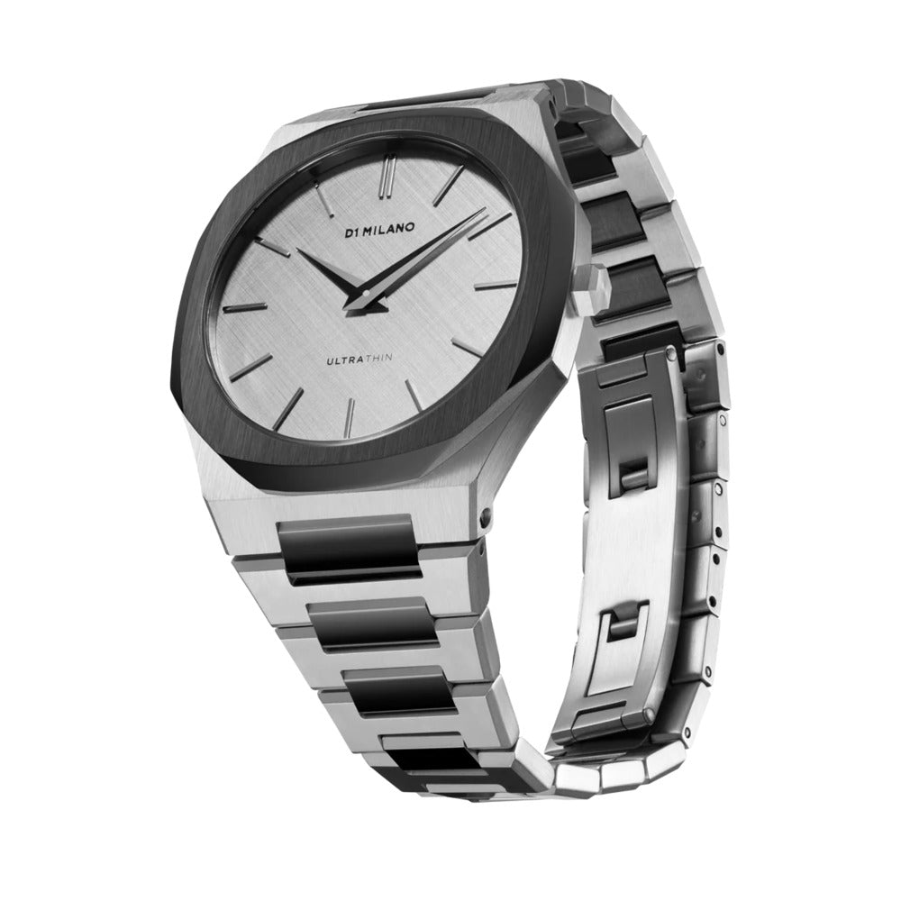 Ultra Thin Unisex Silver Quartz Analog Watch