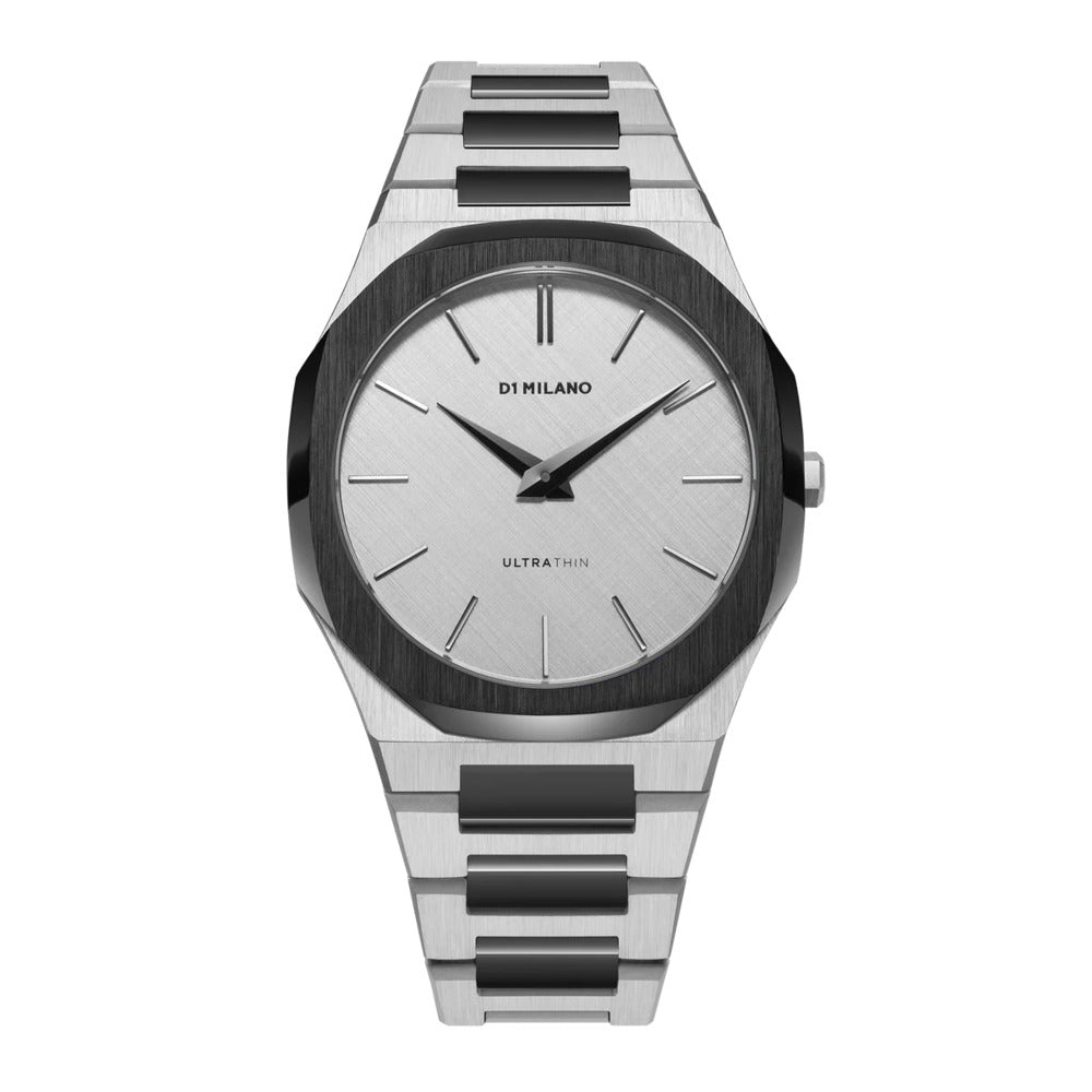 Ultra Thin Unisex Silver Quartz Analog Watch