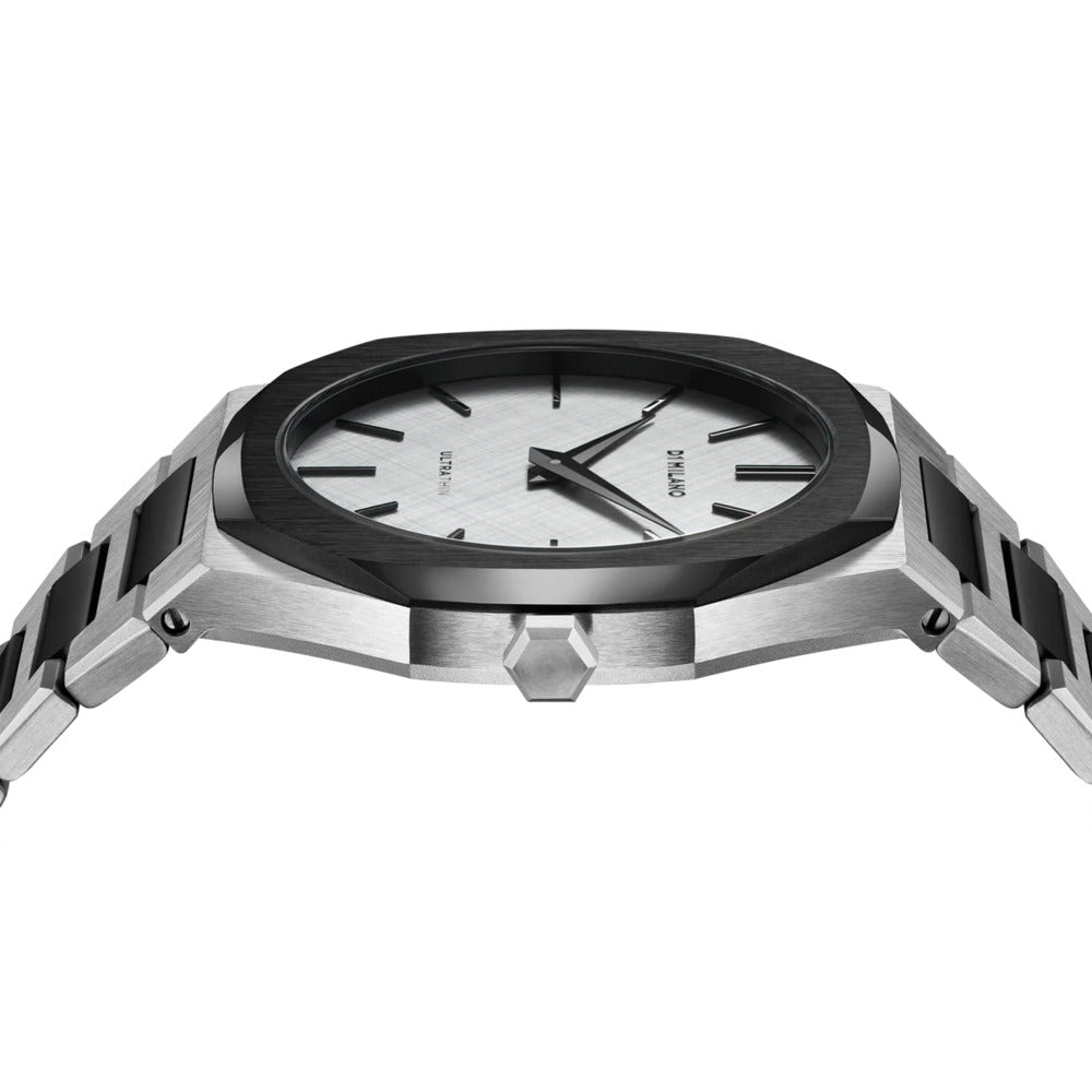 Ultra Thin Unisex Silver Quartz Analog Watch