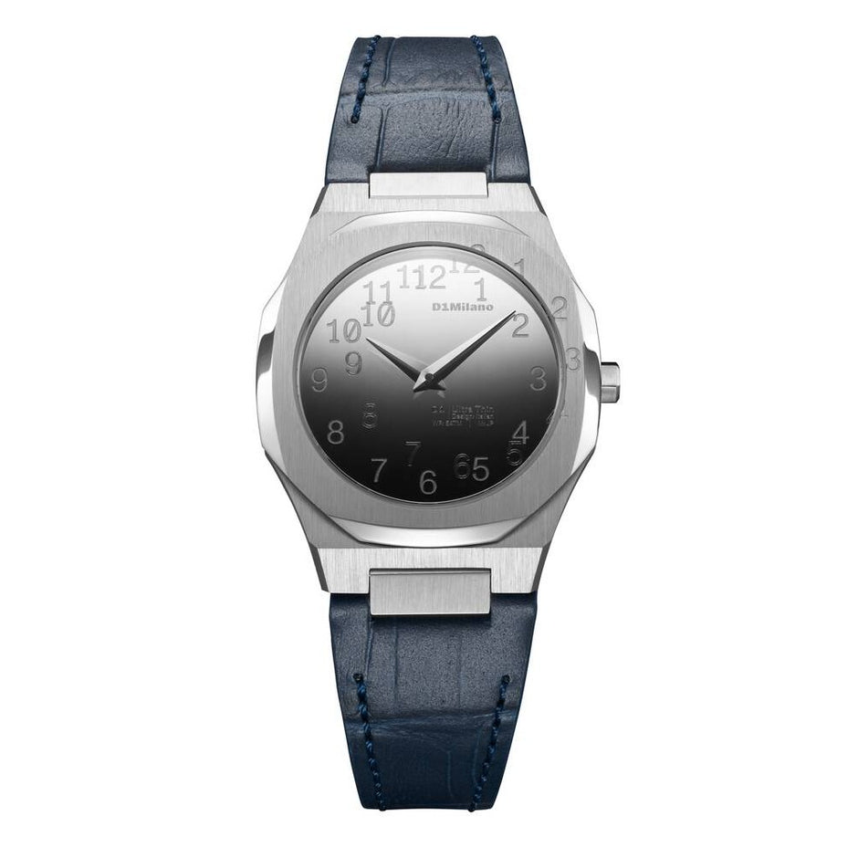 Men Ultra Thin Blue Watch