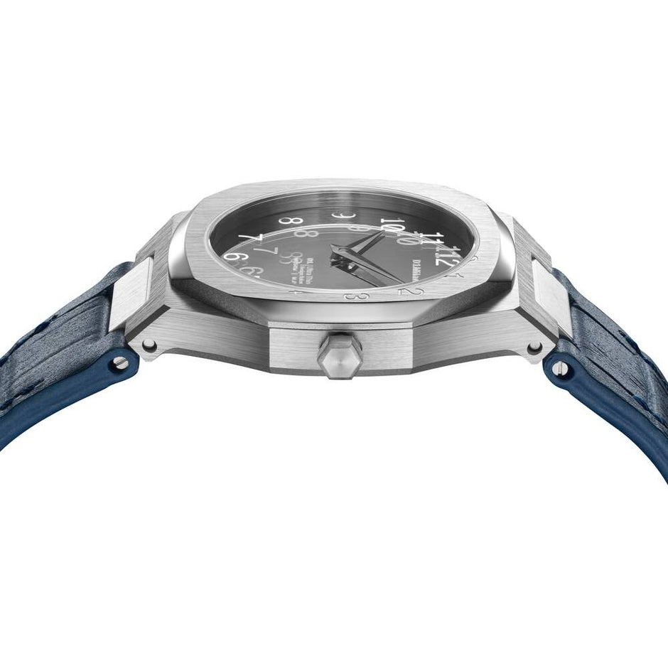 Men Ultra Thin Blue Watch