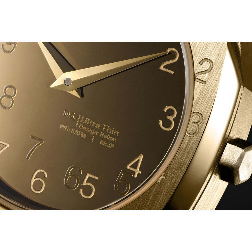 Men Ultra Thin Brown Watch