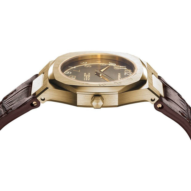 Men Ultra Thin Brown Watch