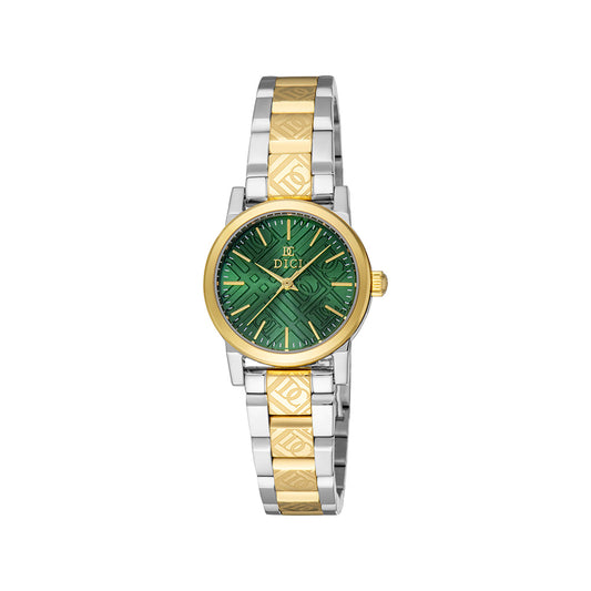 Aurora Women Green Stainless Steel Watch