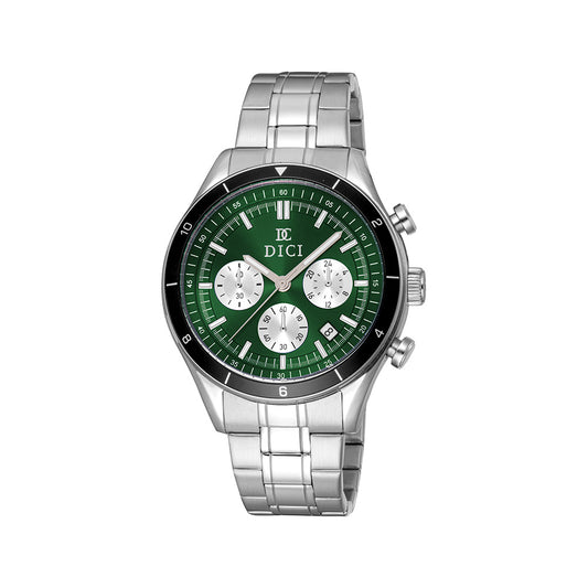 Peleo Men Green Stainless Steel Watch