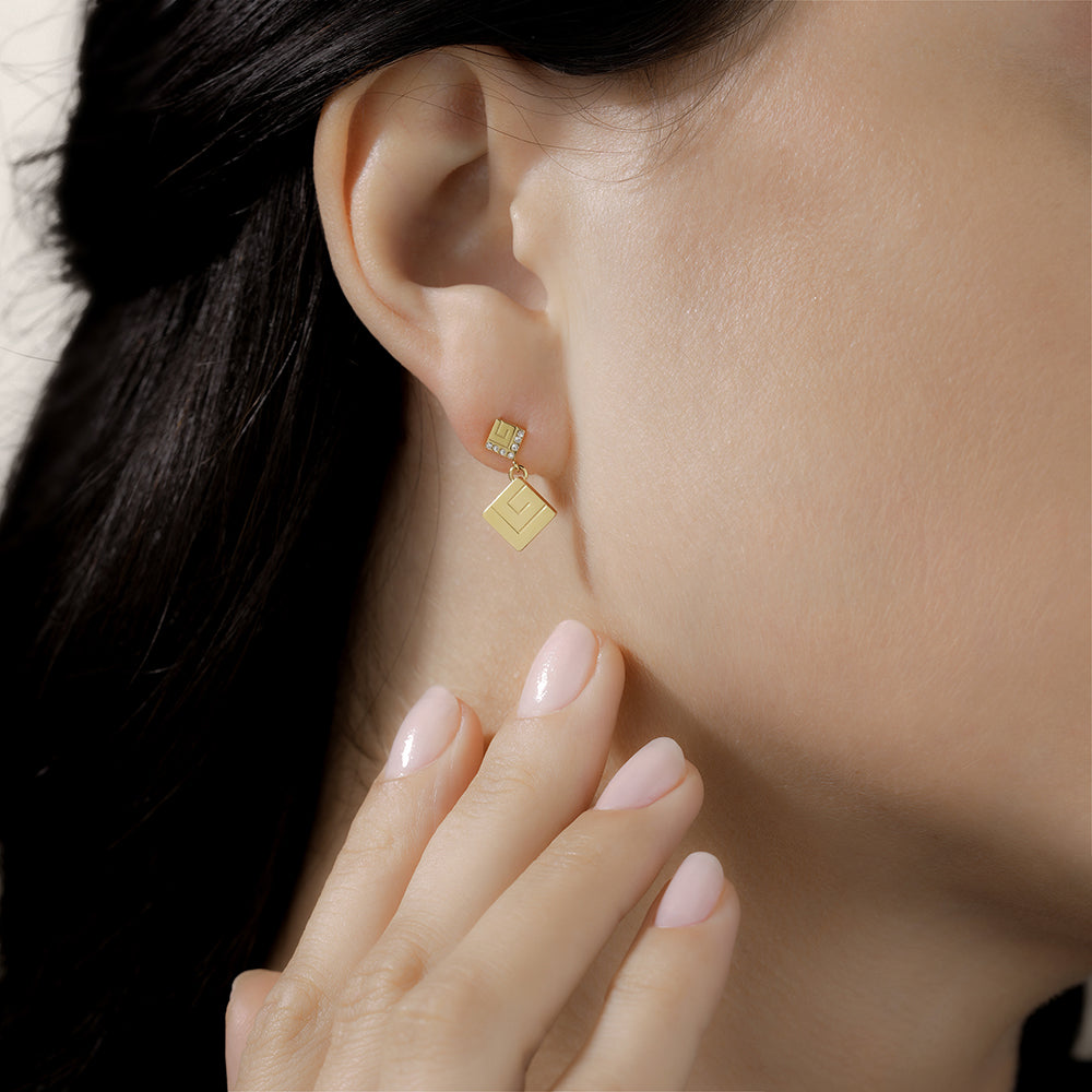 Audrey Gold Plated Earrings