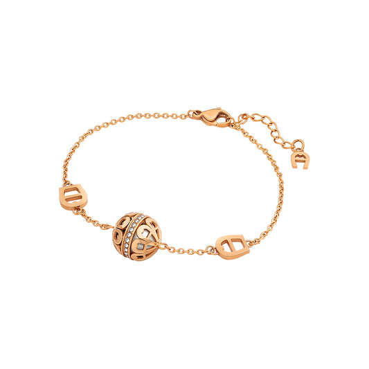 Bracelet with double logo gold coloured - Jewelry - Women - Aigner