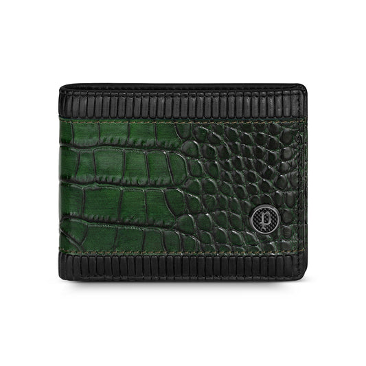 Dimoda Men Leather Green/Black Wallet
