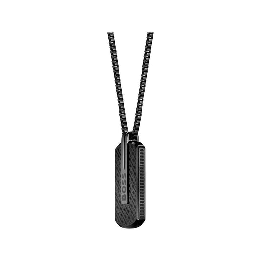 Orlado Men Stainless Steel Black Necklace